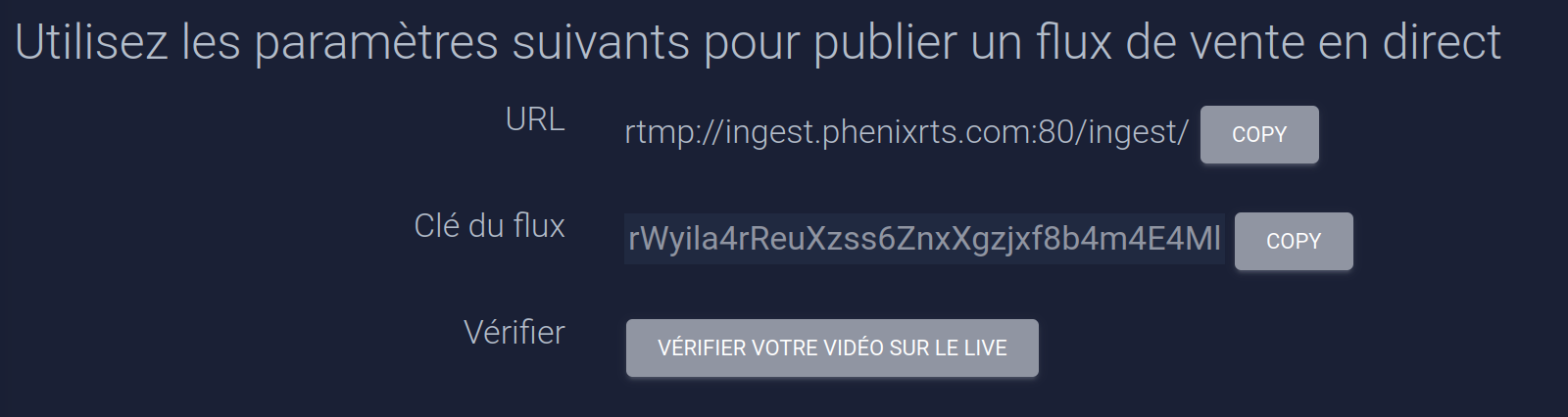 Stream Params